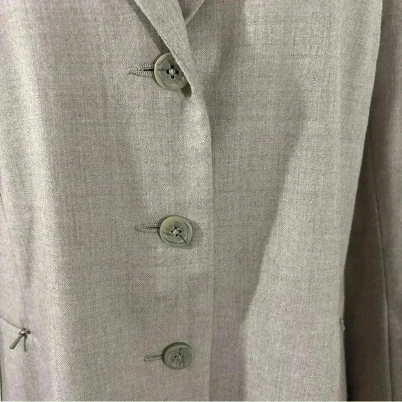 Willi Smith 100% Wool Women’s Beige Blazer Made in Russia Size 12 - Picture 4 of 8